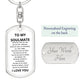 To My Soulmate - Dogtag Keychain